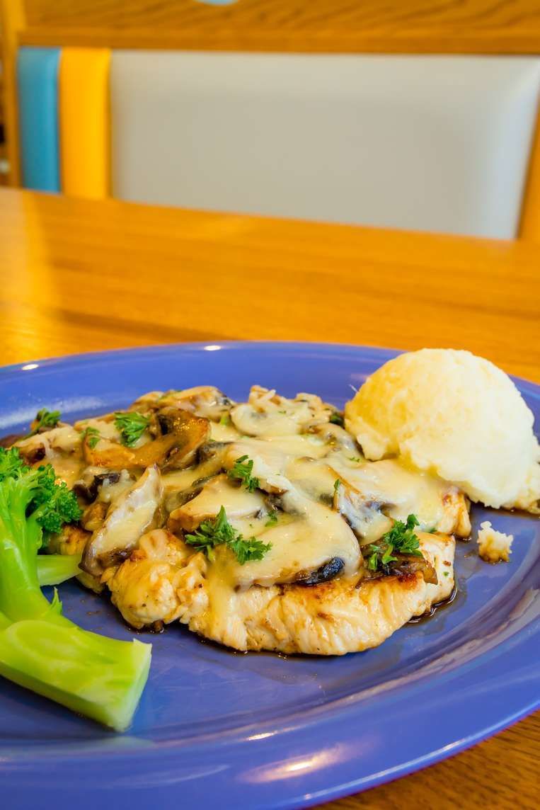 Grilled chicken breast plate