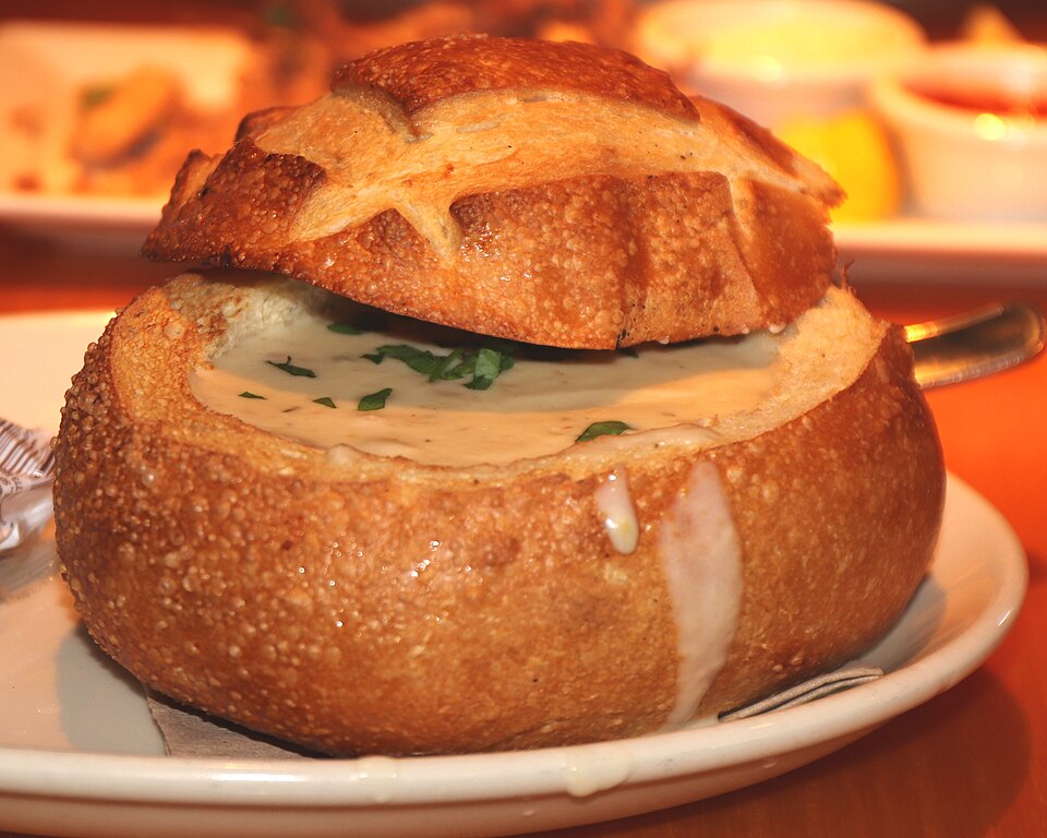Sample photo: Bread Bowl & Clam Chowder Soup (29842842338)