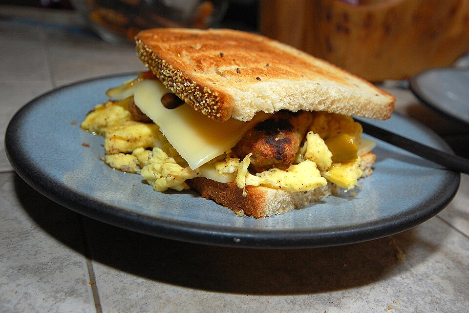 Sample photo: Egg and cheese breakfast sandwich