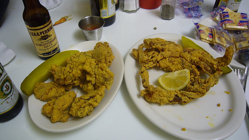 Sample photo: Fried oysters, soft-shell crab